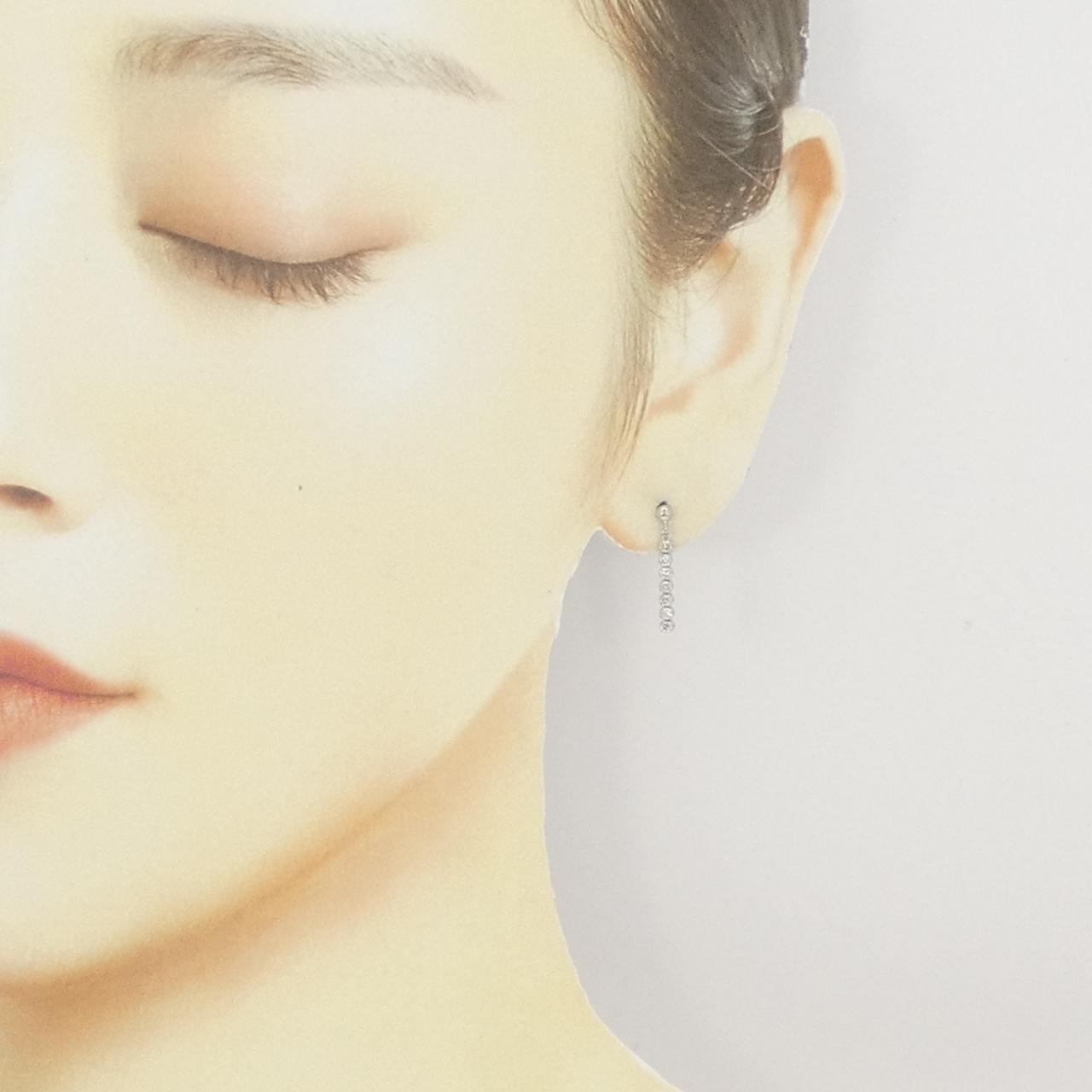 K18WG ダイヤモンド ピアス 0.30CT
