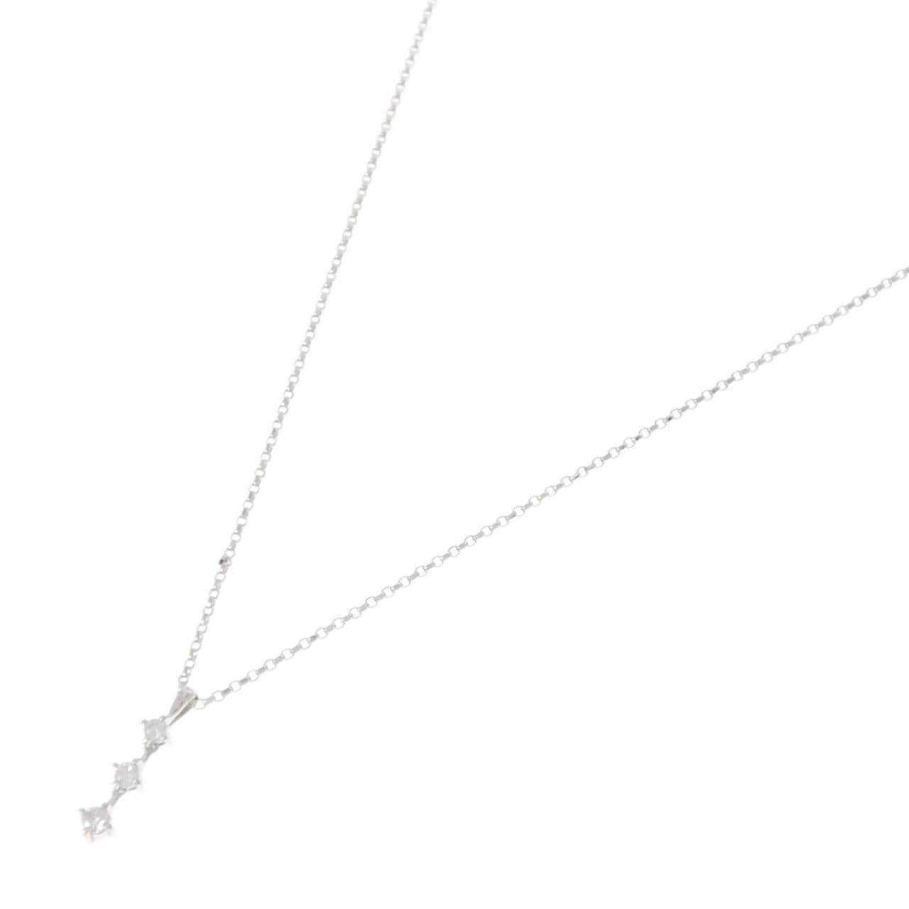 K14WG ダイヤモンド ネックレス 0.12CT