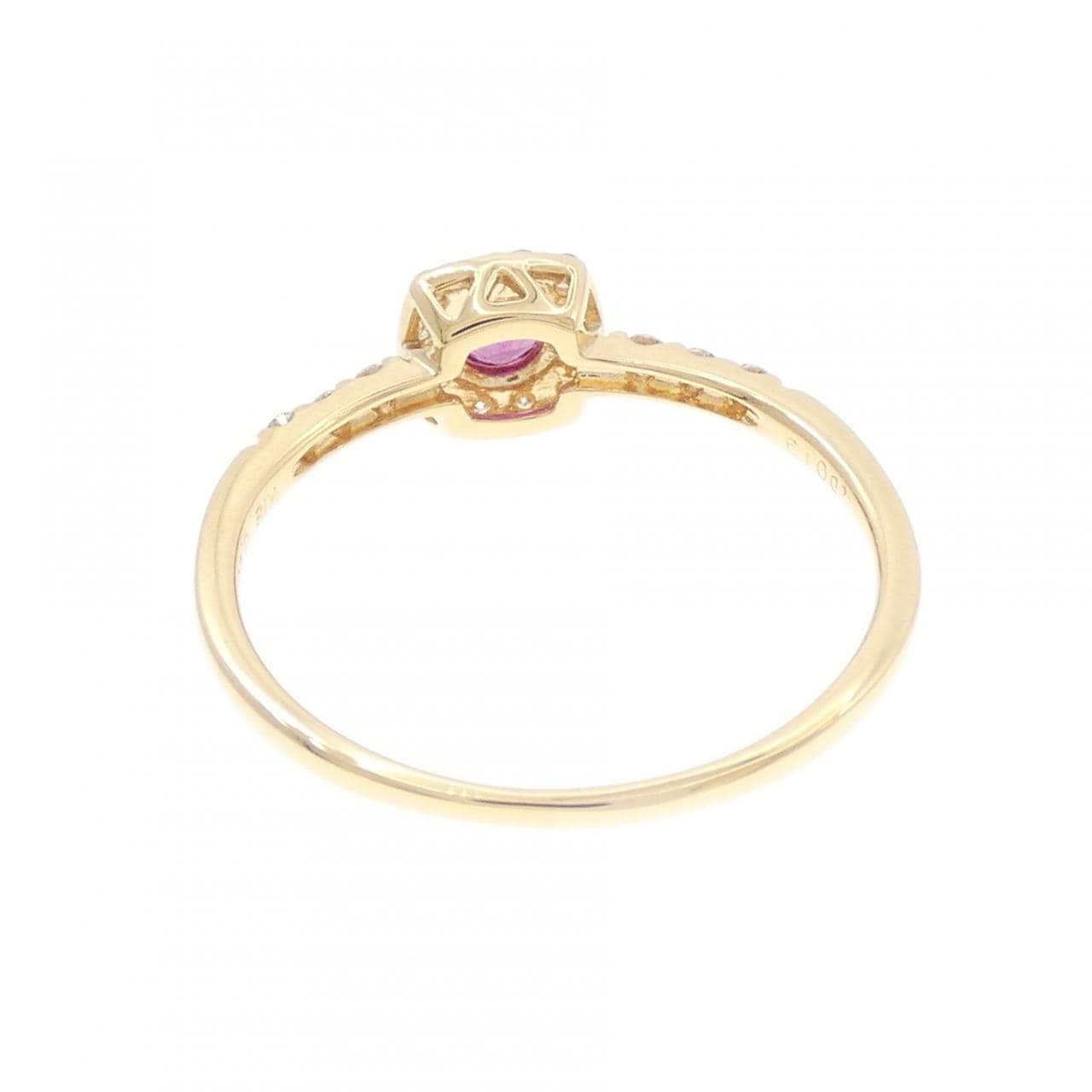 K18YG ルビー リング 0.25CT