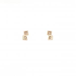 K18PG ダイヤモンド ピアス 0.06CT
