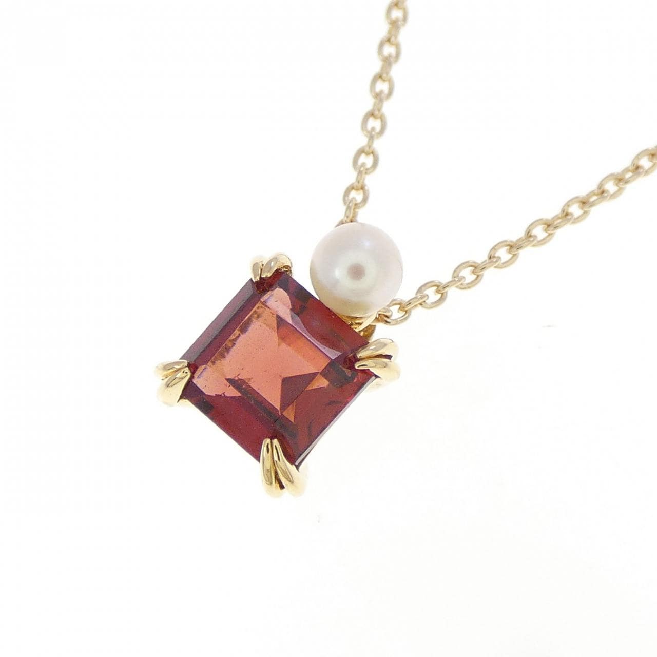 K18YG/K10YG ガーネット ネックレス