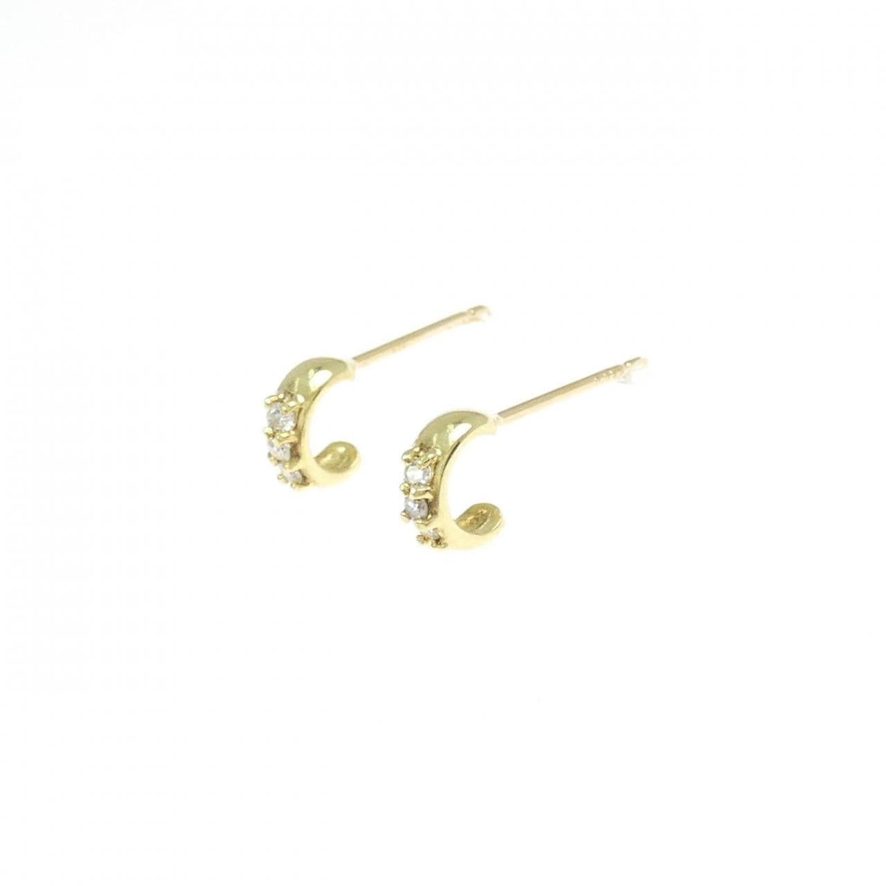 K18YG ダイヤモンド ピアス 0.06CT