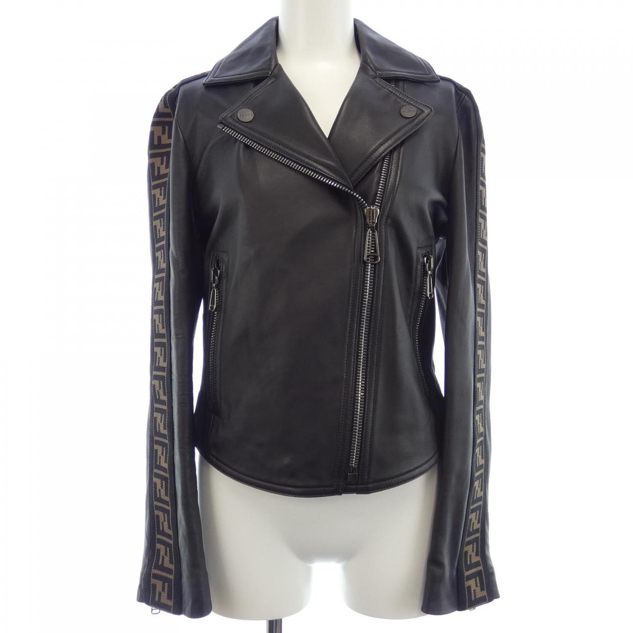 FENDI Leather Riders Jacket
