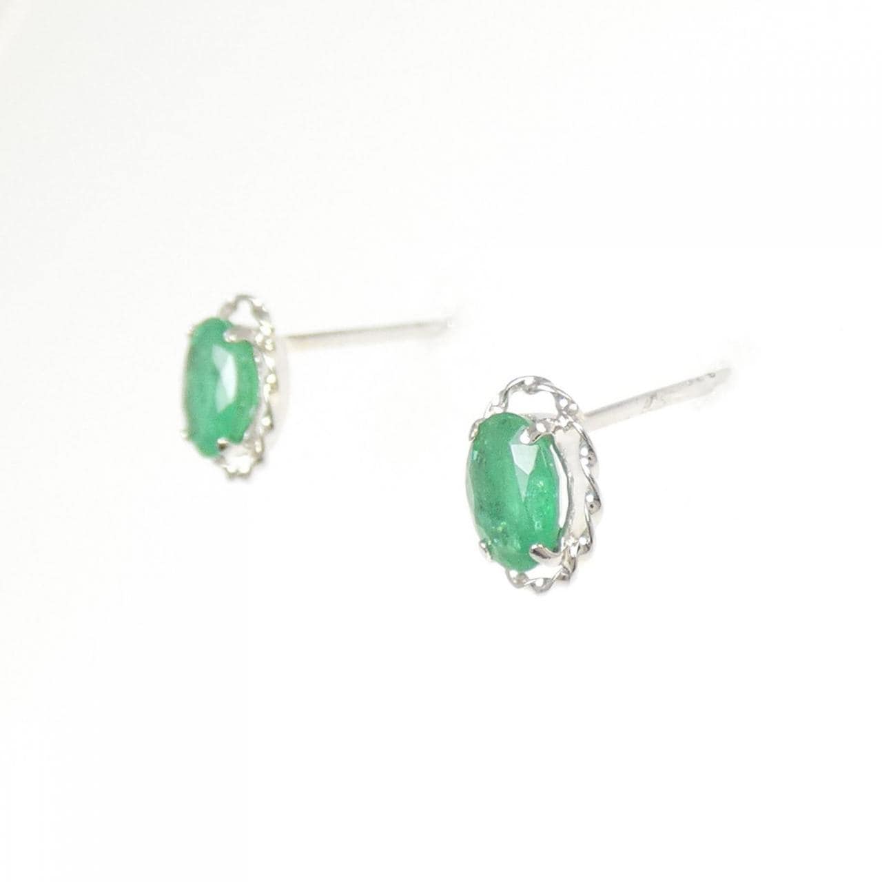 PT900 エメラルド ピアス 0.50CT