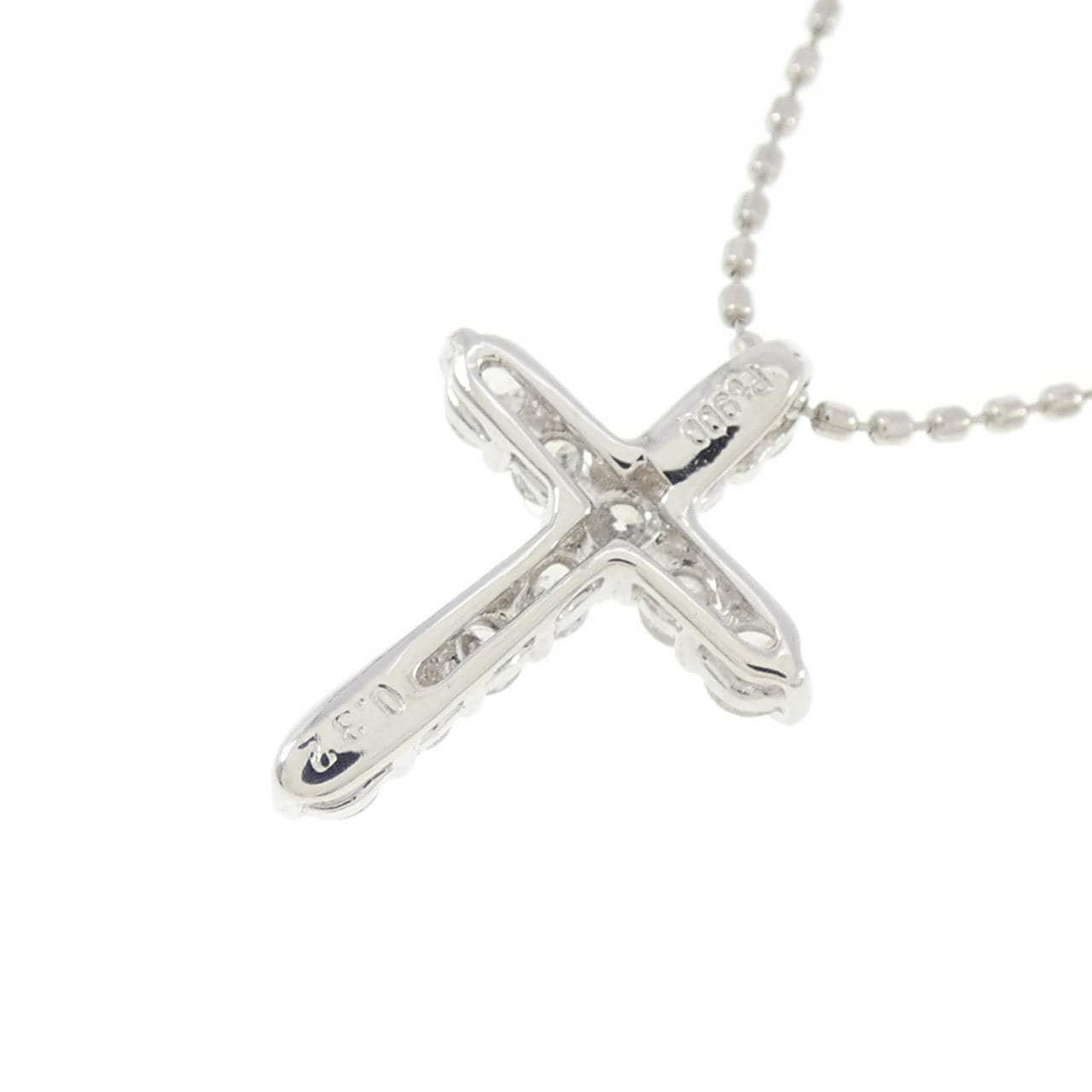 PT900/PT850 Cross Diamond Necklace 0.32CT