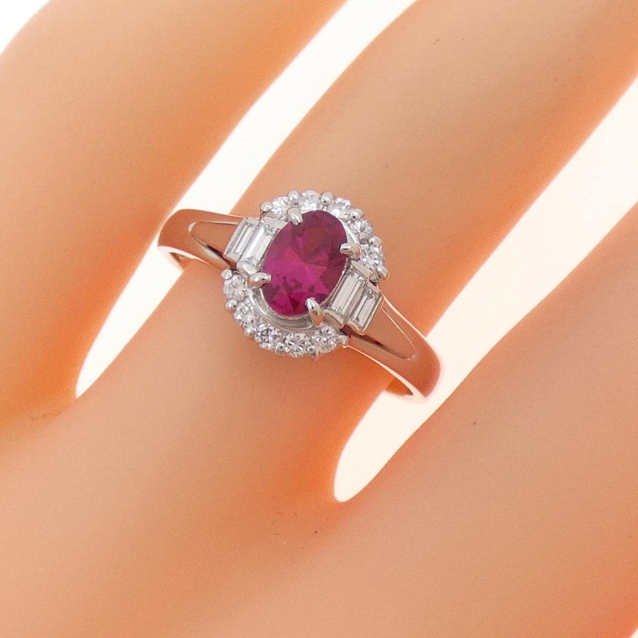 クレサンベール 合成石 リング 0.48CT