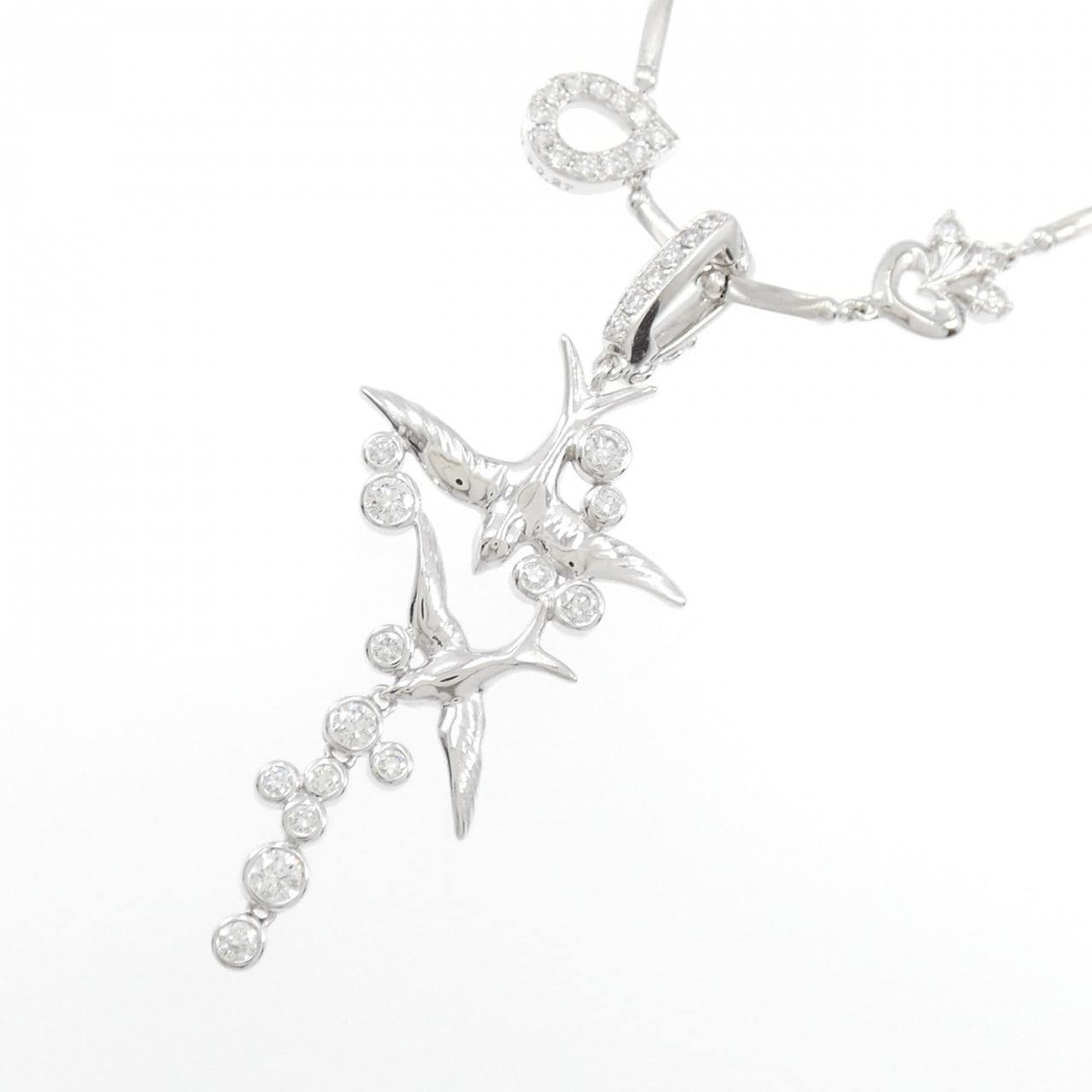 Genet Bird Diamond Necklace 0.27CT