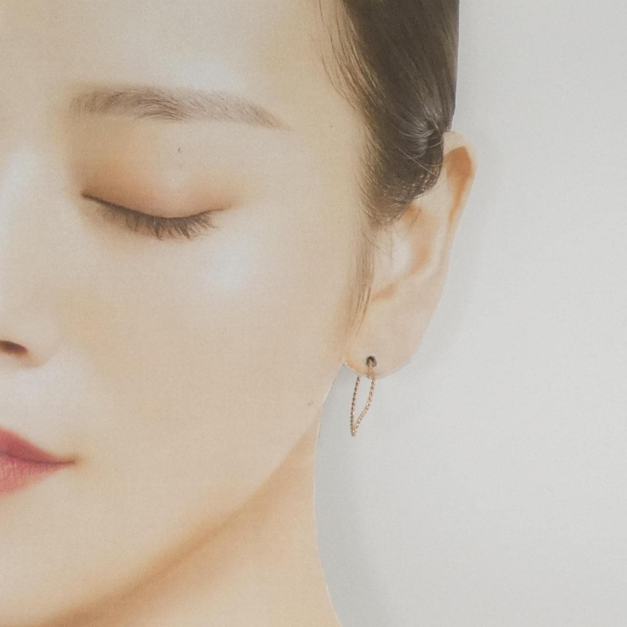 アガット ハート ピアス