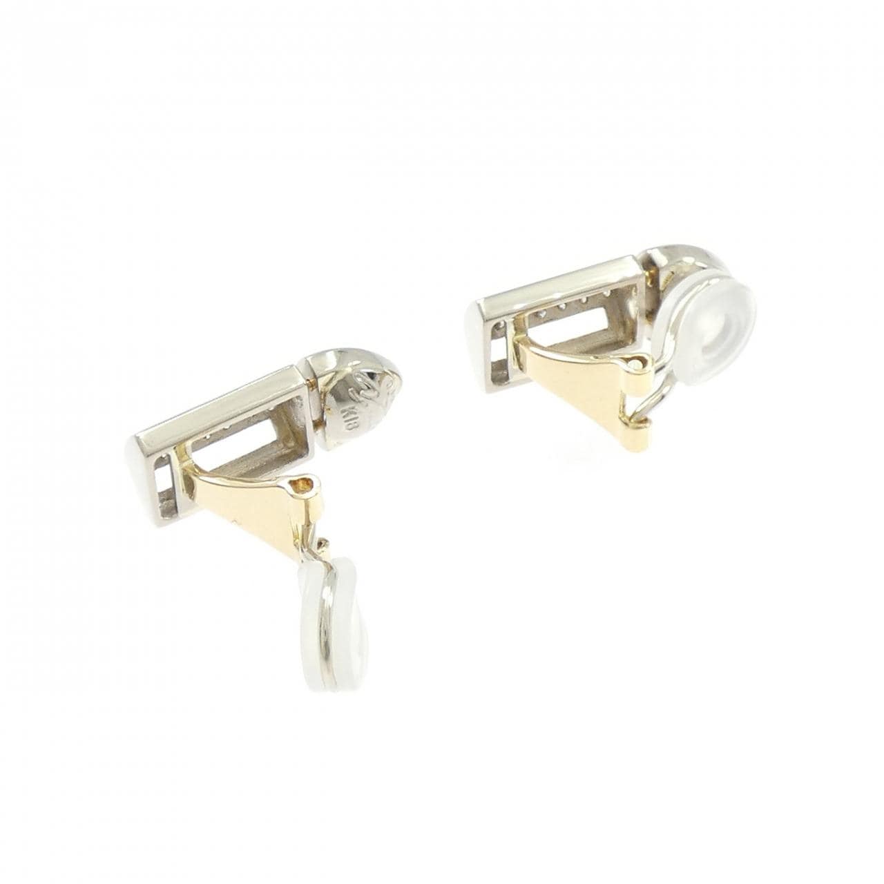 K18YG/K18WG ダイヤモンド イヤリング 0.39CT
