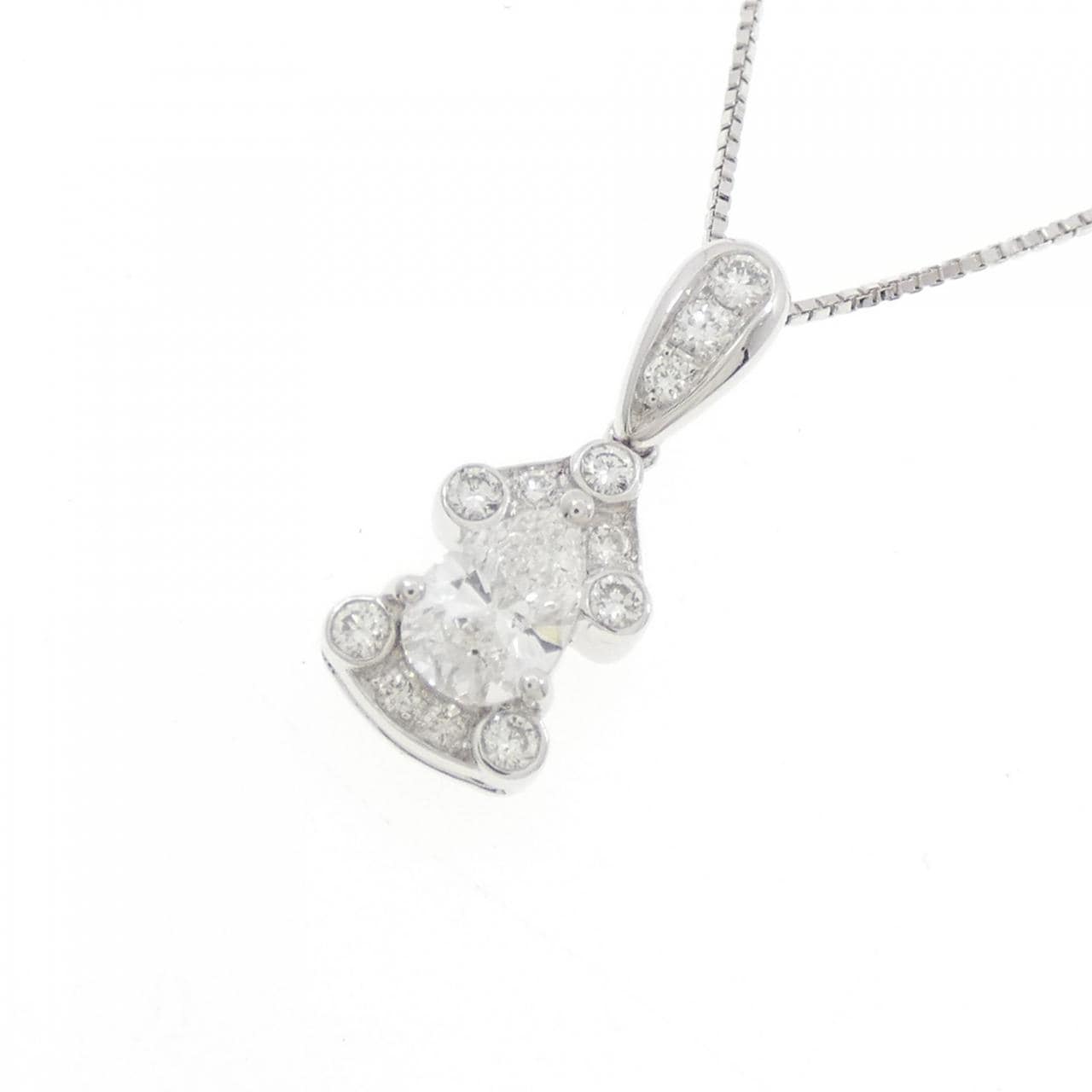 K18WG ダイヤモンド ネックレス 0.36CT