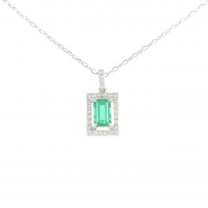 K18WG エメラルド ネックレス 0.41CT