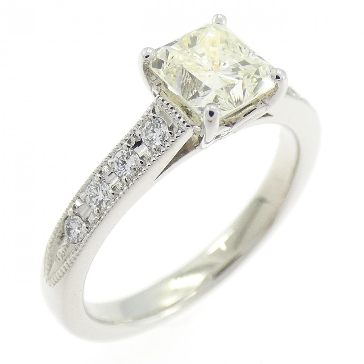 【リメイク】PT900 ダイヤモンド リング 1.010CT VLY SI2 ファンシーカット