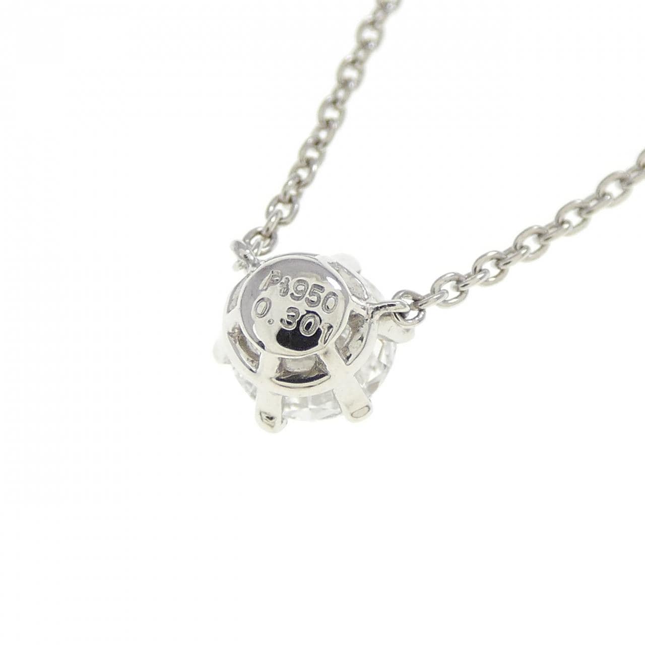 PT950/PT850 ソリティア ダイヤモンド ネックレス 0.301CT D VS1 3EXT