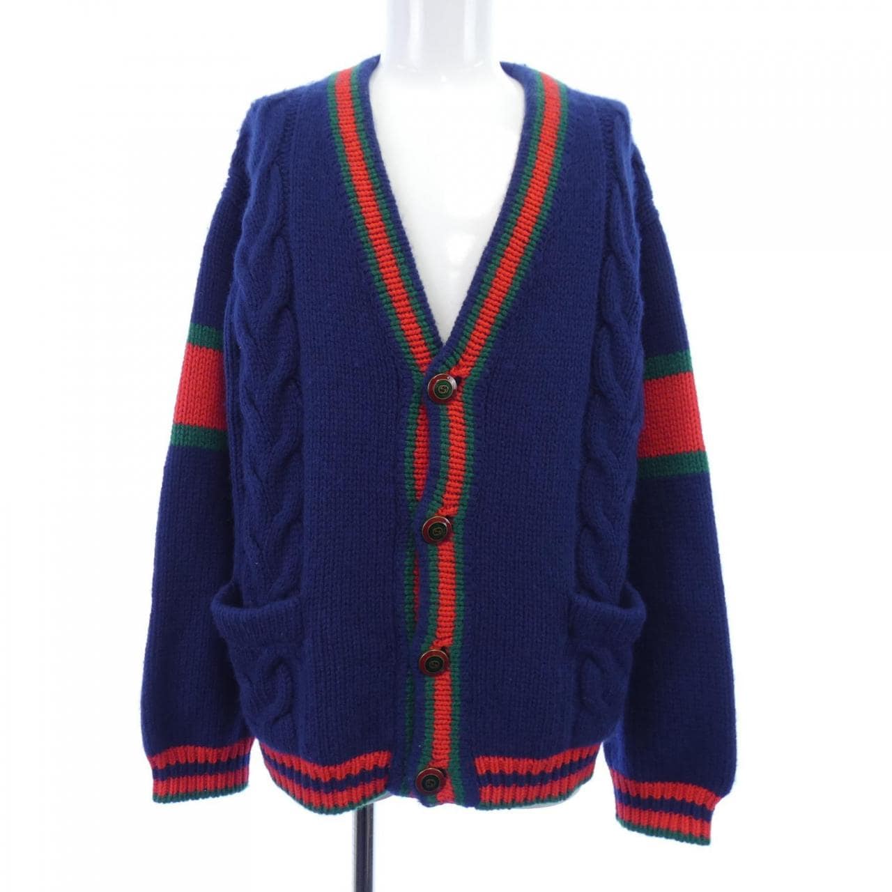 グッチ GUCCI オーバーサイズケーブルニットカーディガン 497037-X1561 カーディガン