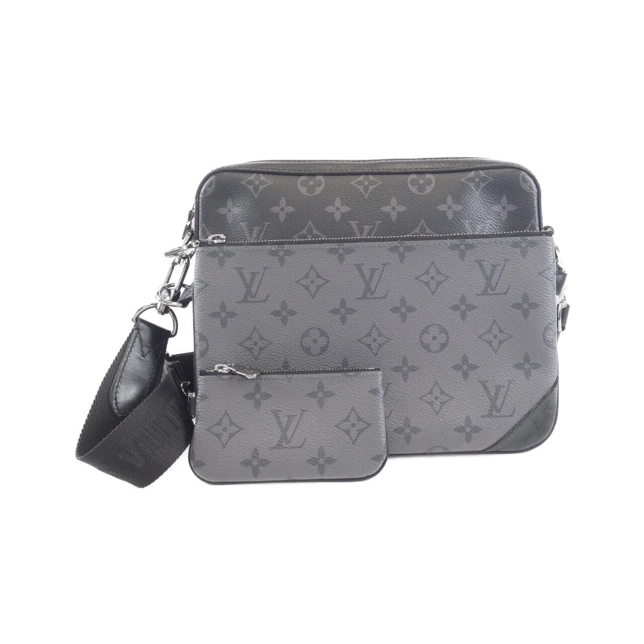 LOUIS VUITTON Monogram Eclipse Reverse Trio 郵差包 M69443 單肩包