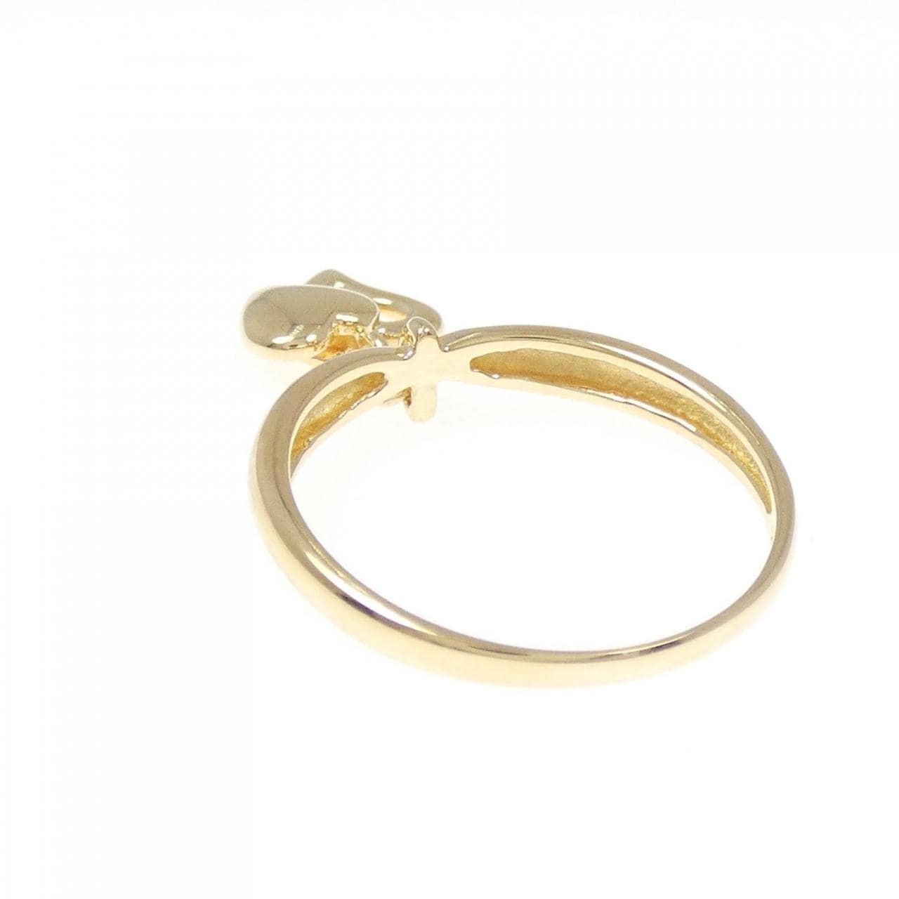 K18YG heart ring
