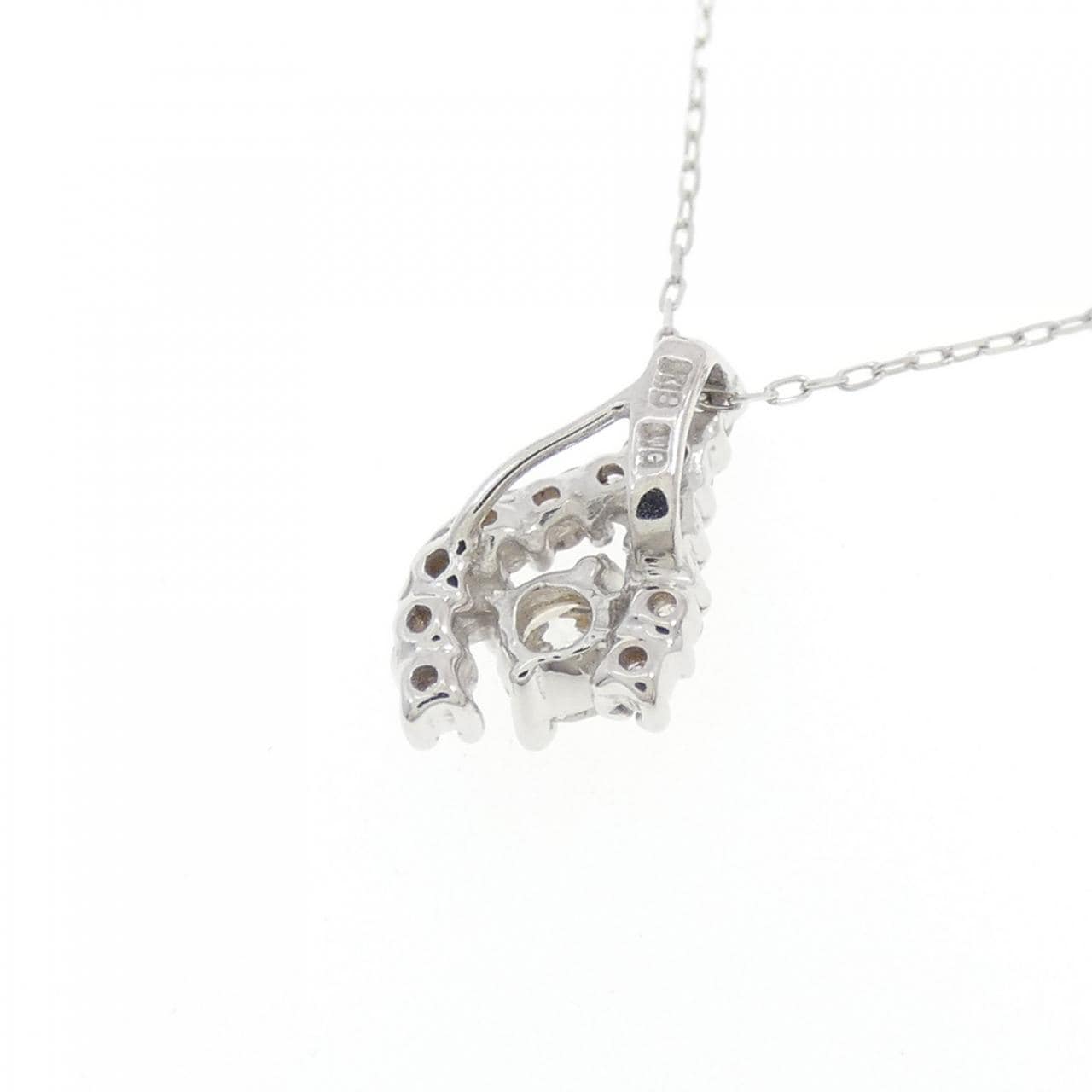 K18WG ダイヤモンド ネックレス 0.24CT