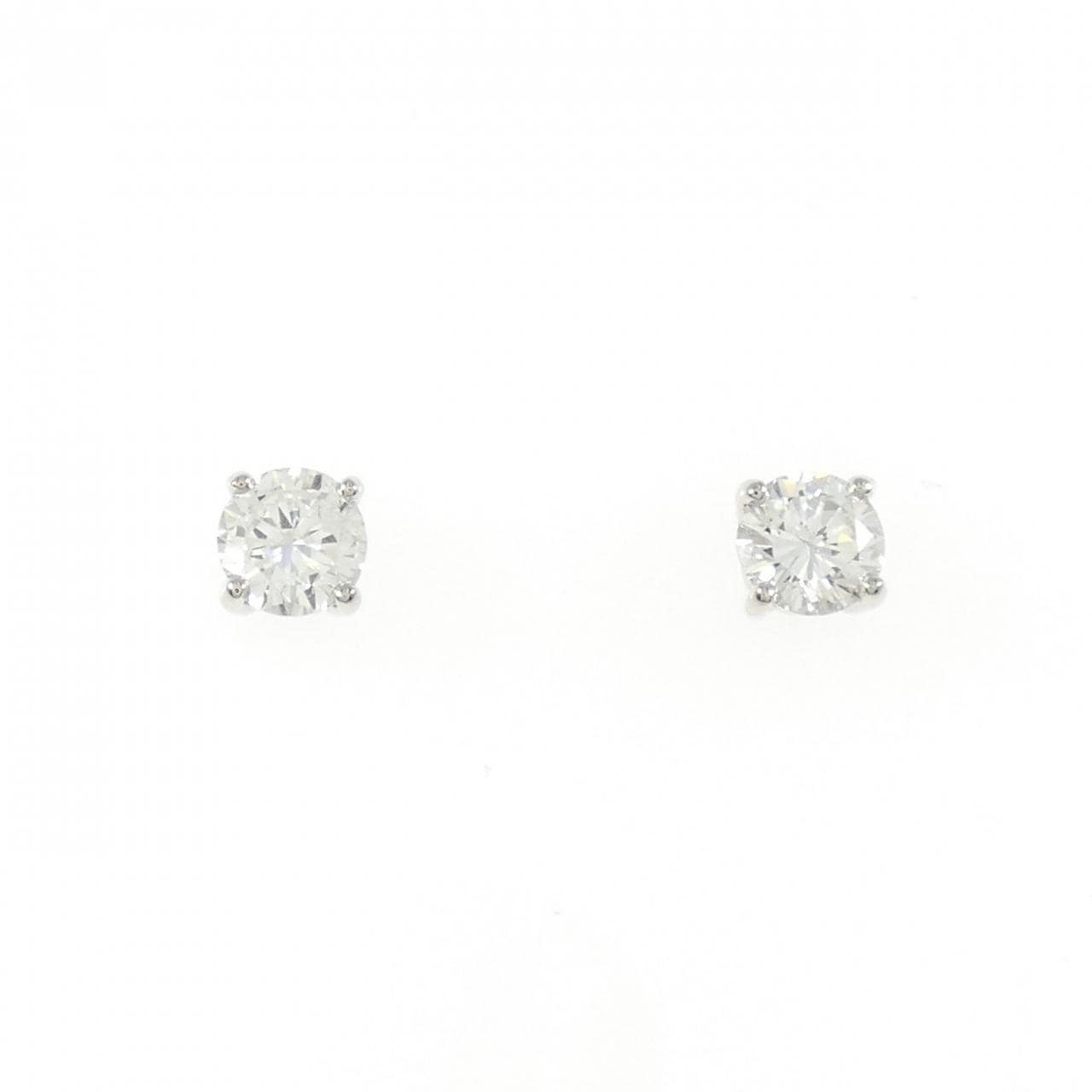 【リメイク】PT900/ST ダイヤモンド ピアス 0.302CT 0.315CT F I1 G-F