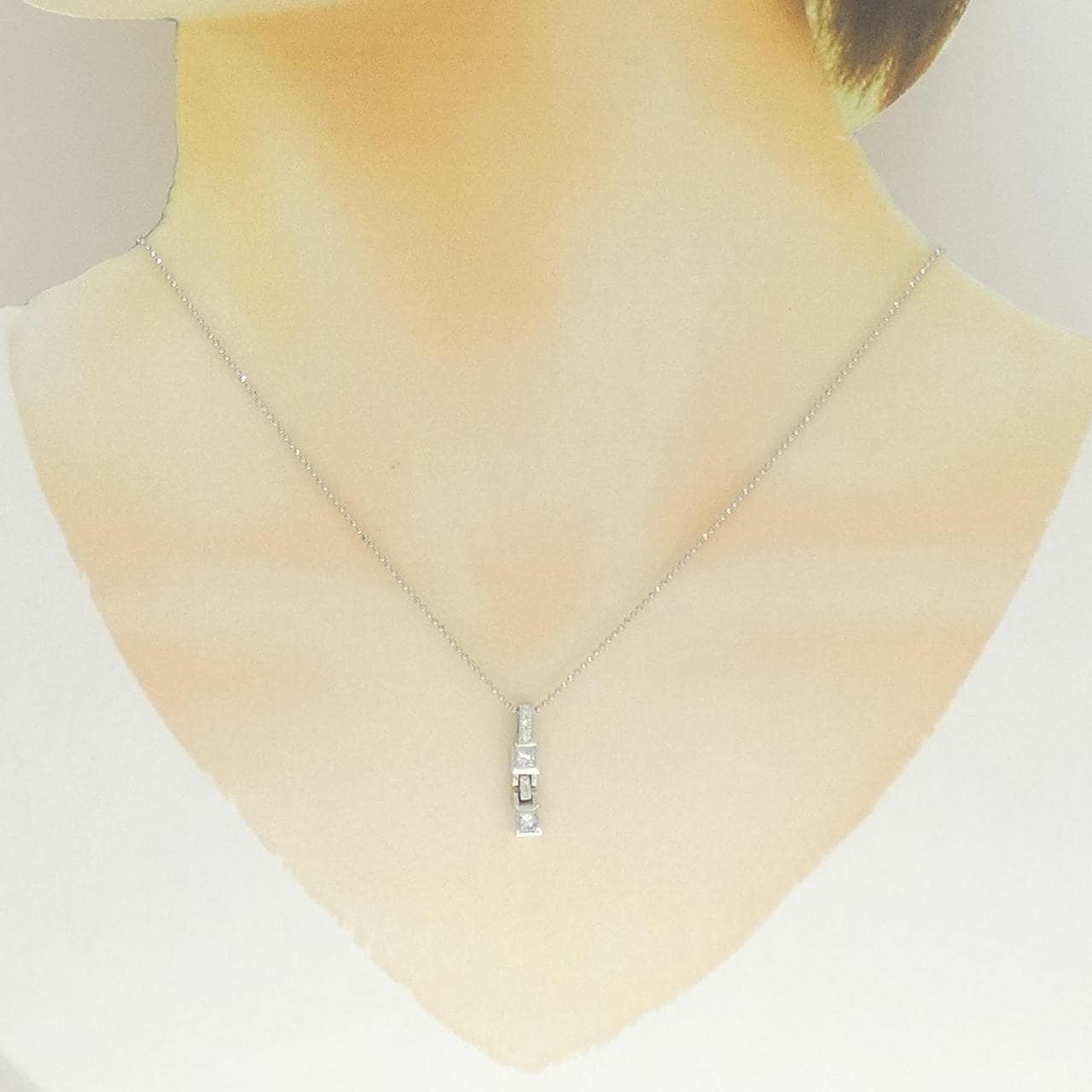 PT900/PT850 ダイヤモンド ネックレス 0.19CT