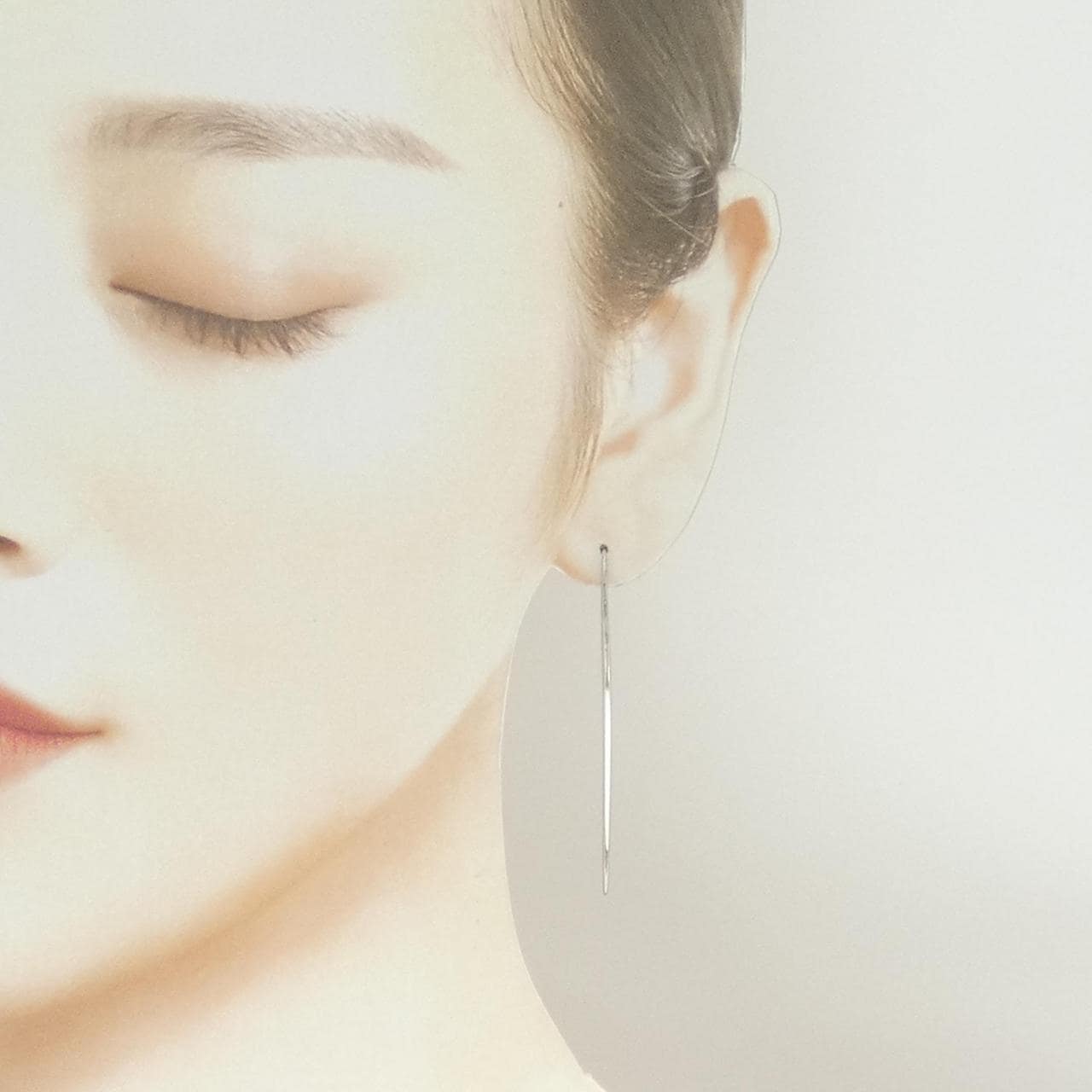 K18WG ダイヤモンド ピアス 0.50CT