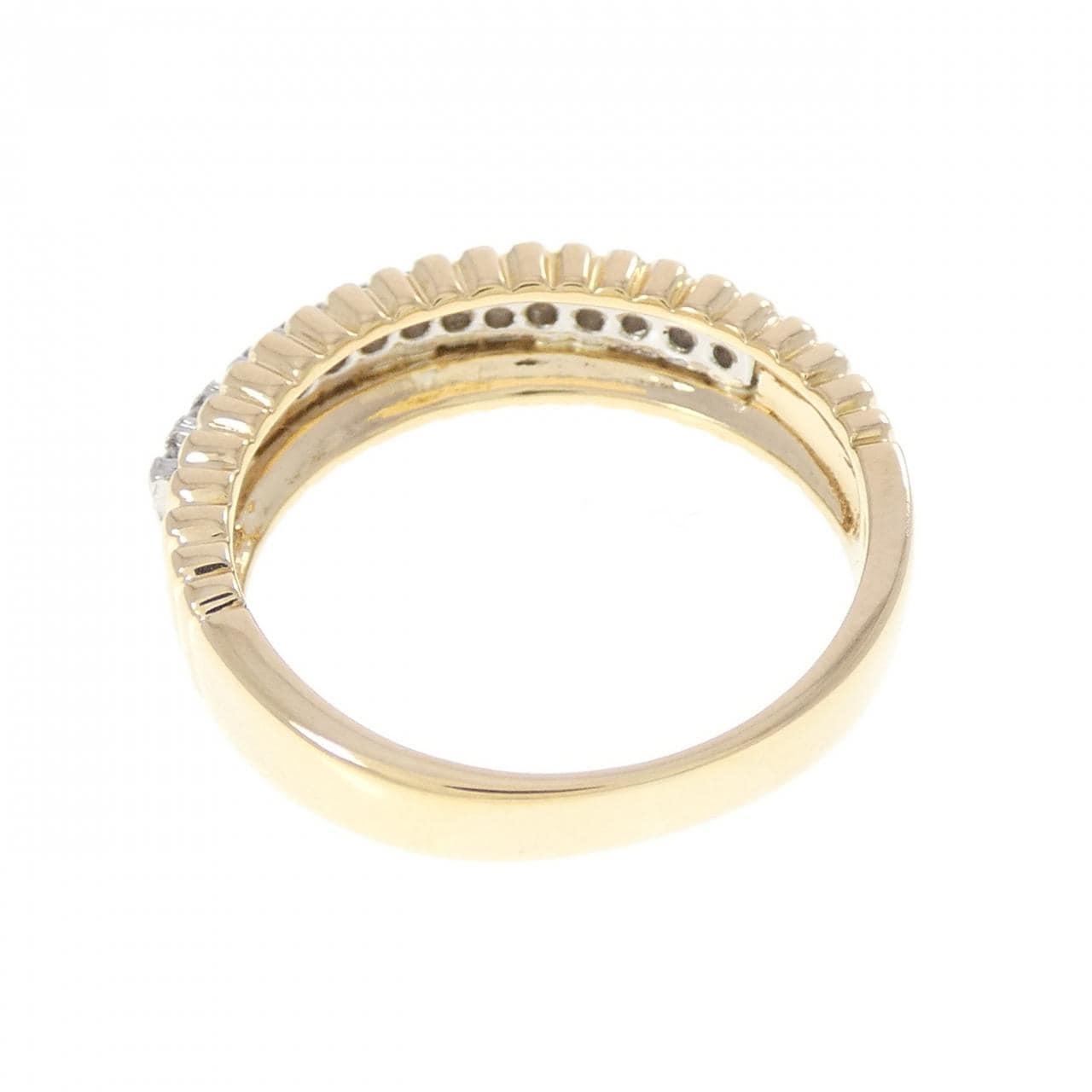 K18YG/PT ダイヤモンド リング 0.14CT