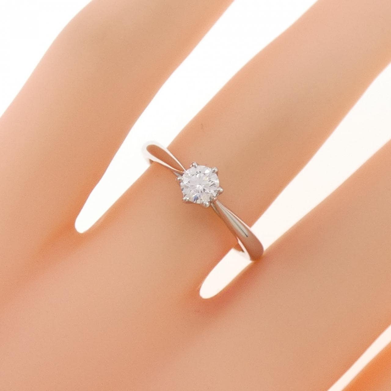 PT950 ダイヤモンド リング 0.253CT D VVS1 3EXT H&C