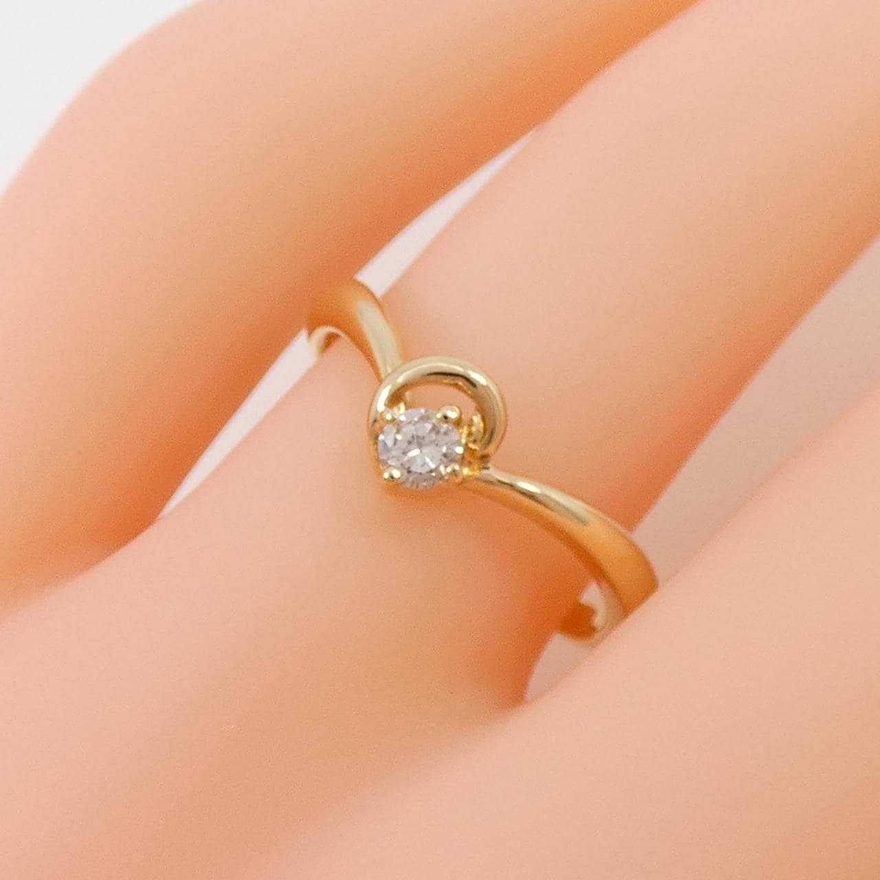 K18YG ダイヤモンド リング 0.10CT
