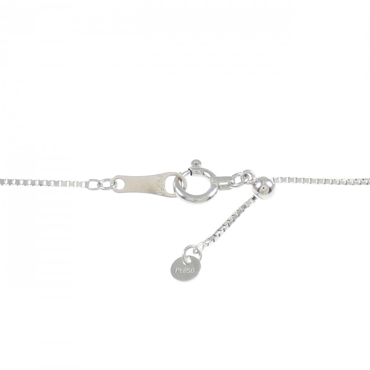 K18PG/PT950/PT850 ダイヤモンド ネックレス 0.25CT