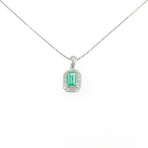 PT900/PT850 エメラルド ネックレス 0.59CT