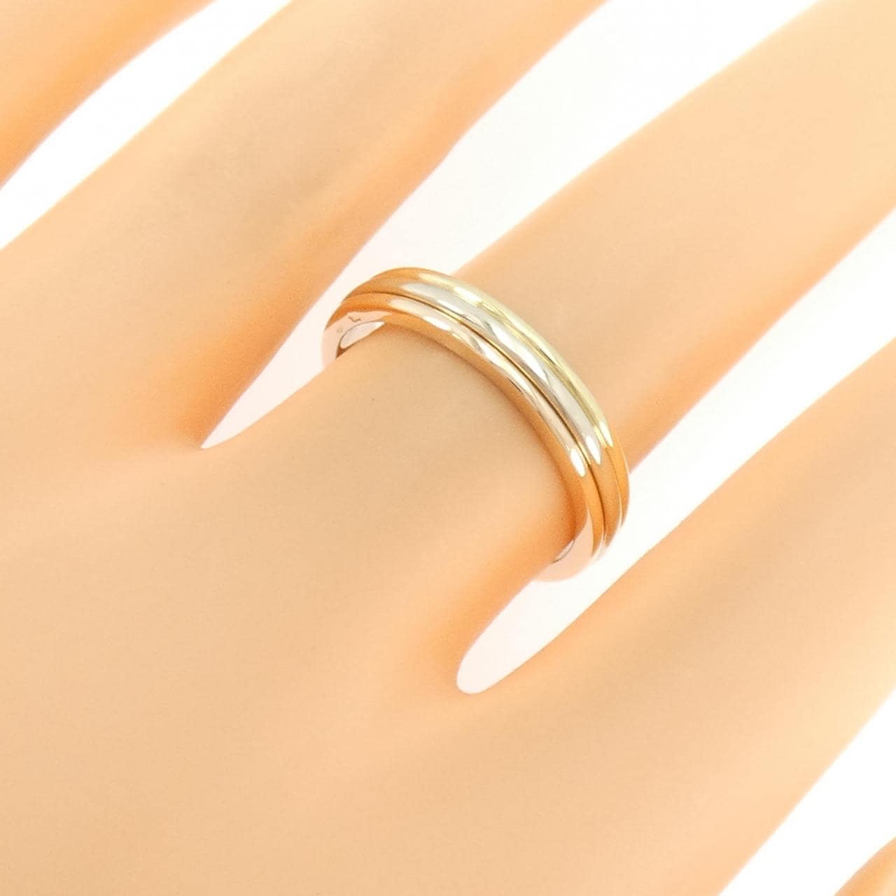 カルティエ スリーゴールドウェディング リング