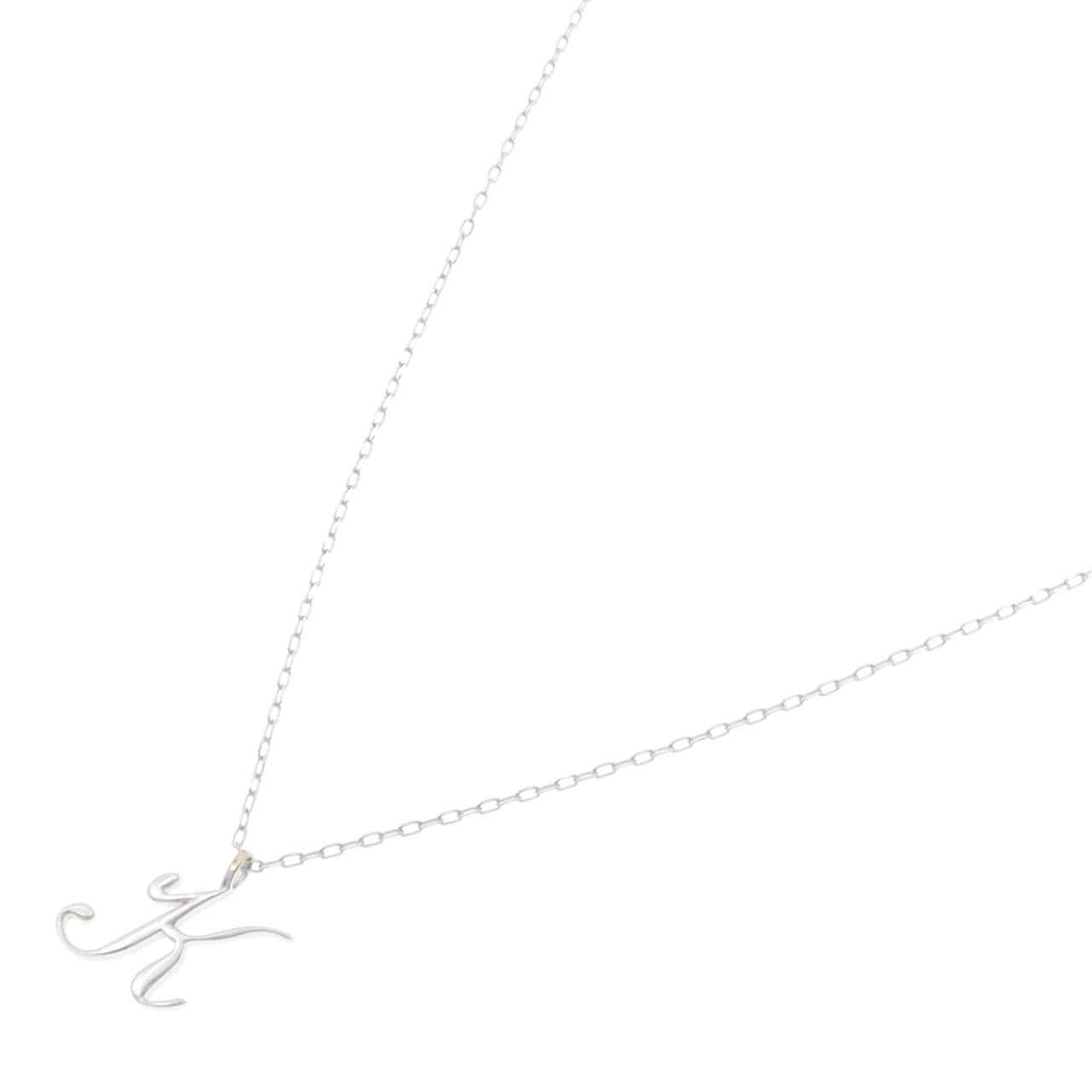 K10WG イニシャルK ネックレス