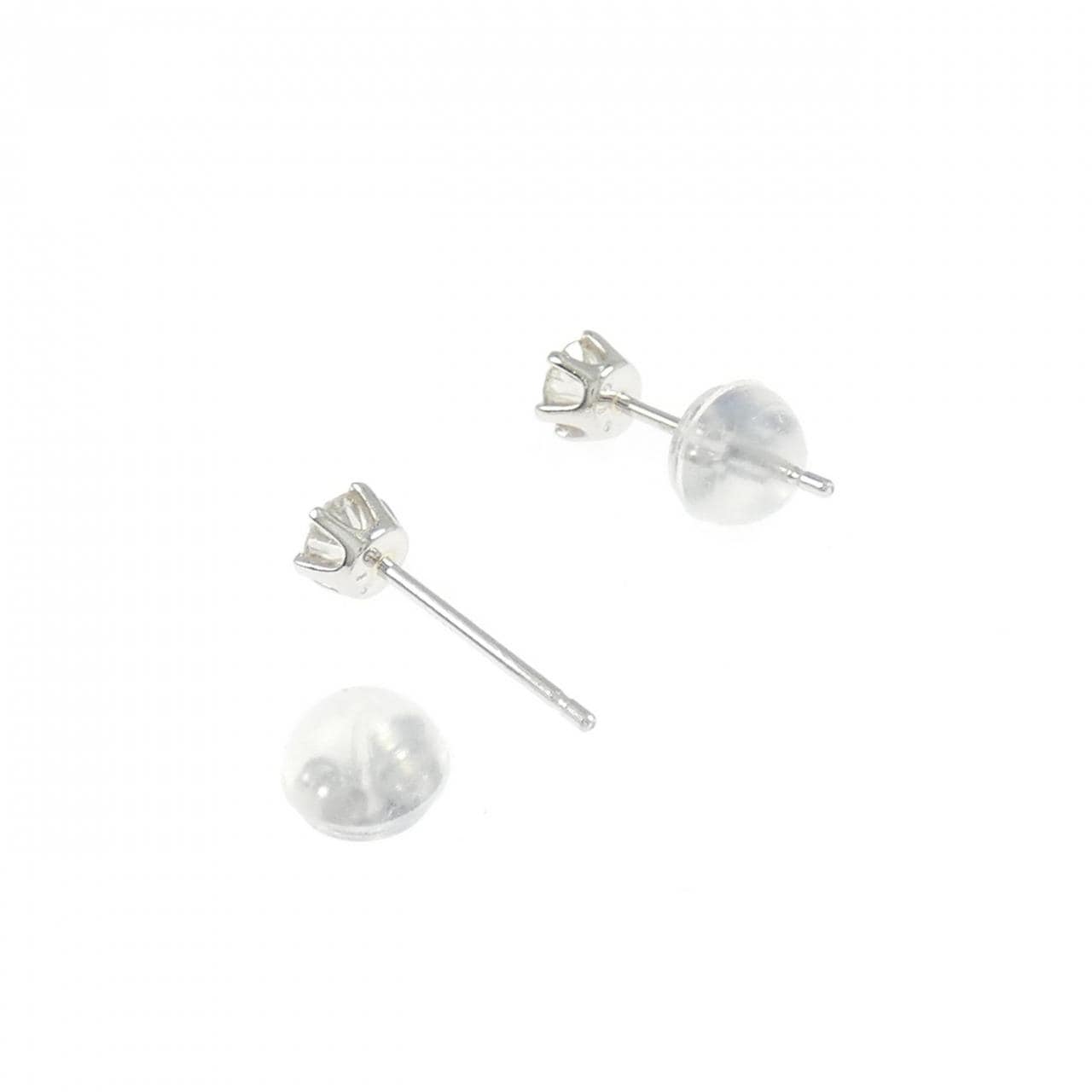 PT900 ソリティア ダイヤモンド ピアス 0.30CT