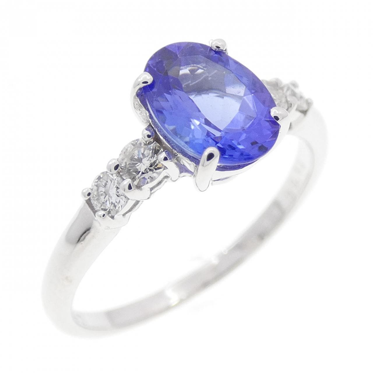 K18WG タンザナイト リング 1.00CT