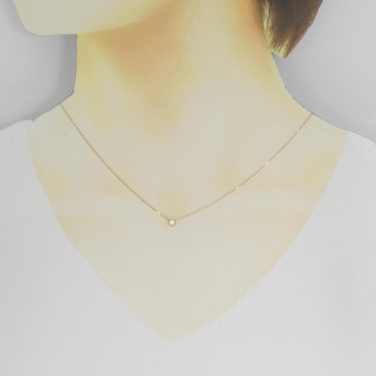 K18YG ダイヤモンド ネックレス 0.05CT
