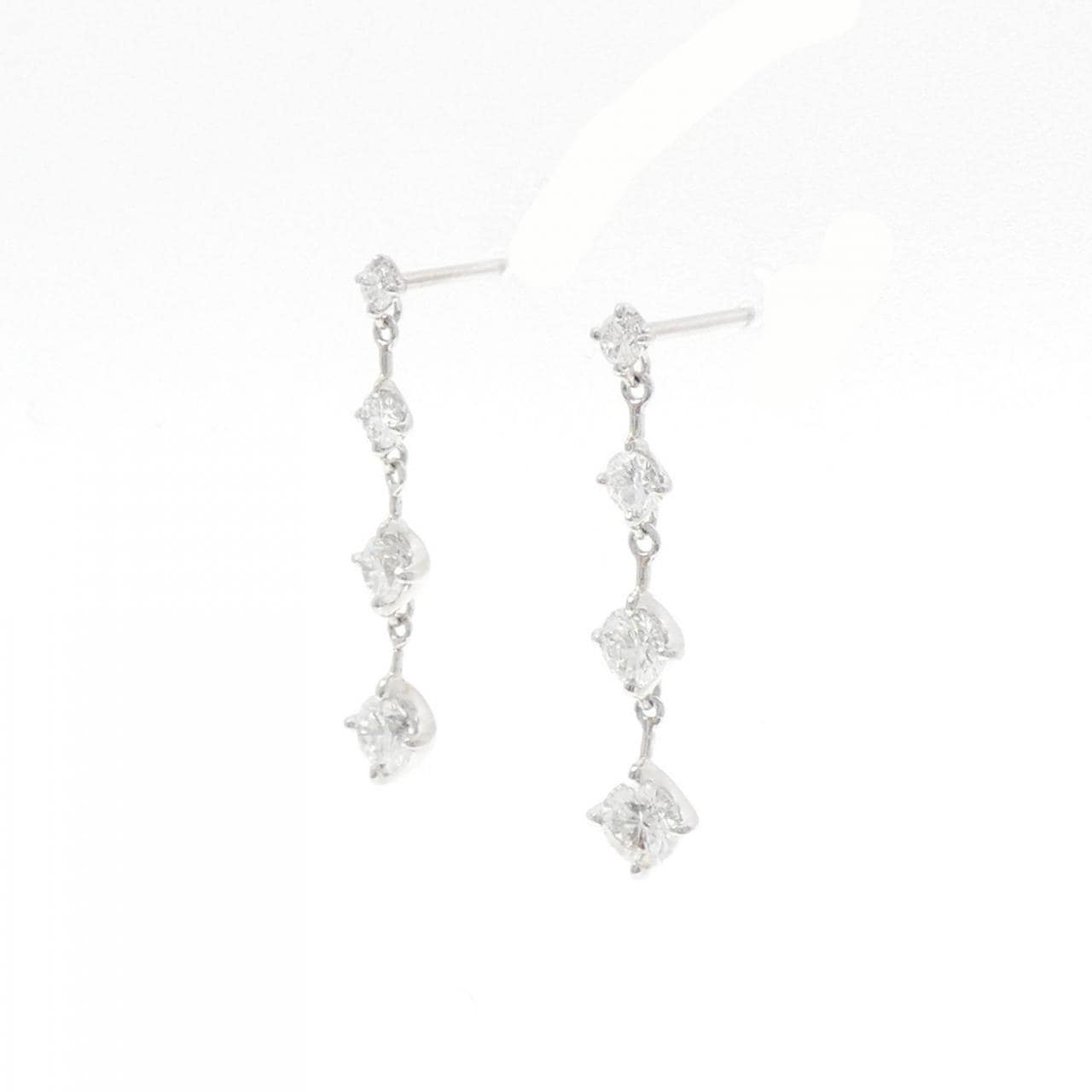 PT900 ダイヤモンド ピアス 0.80CT
