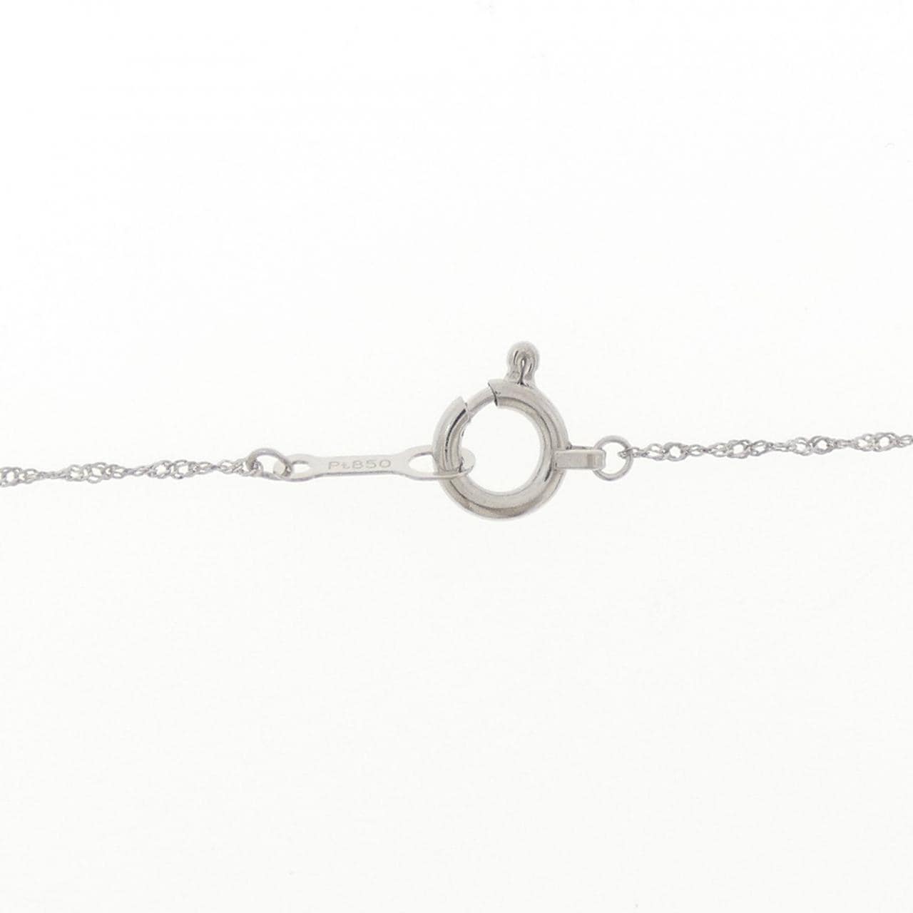 PT999/PT850 ソリティア ダイヤモンド ネックレス 0.5CT