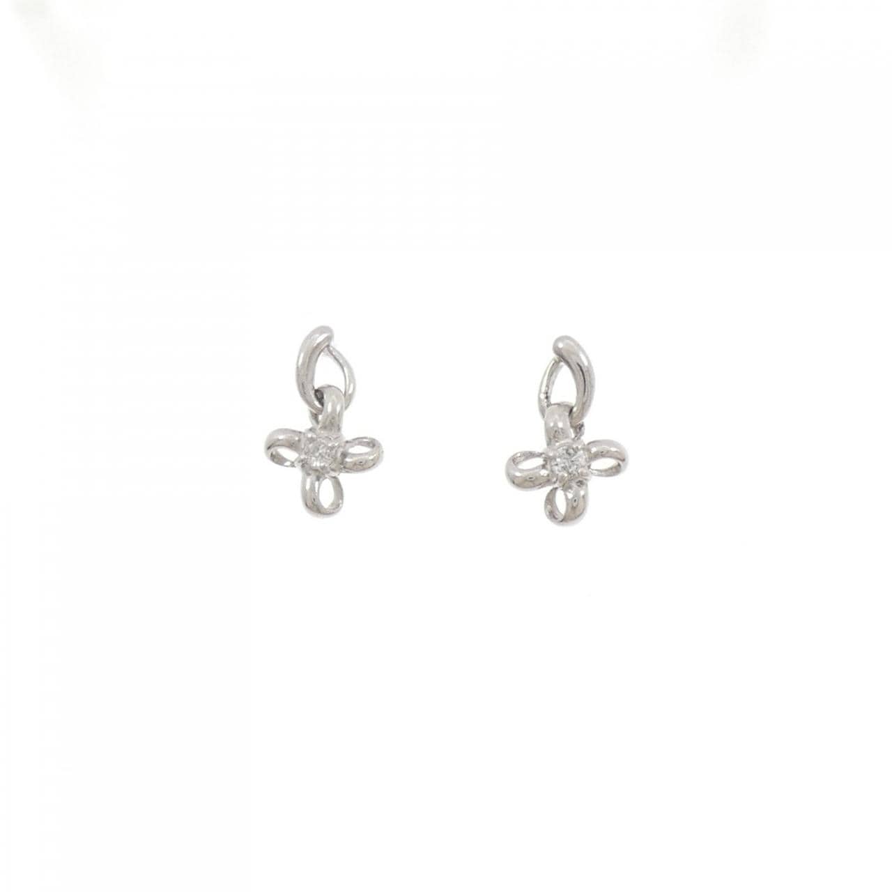 PT900 ダイヤモンド ピアス 0.06CT