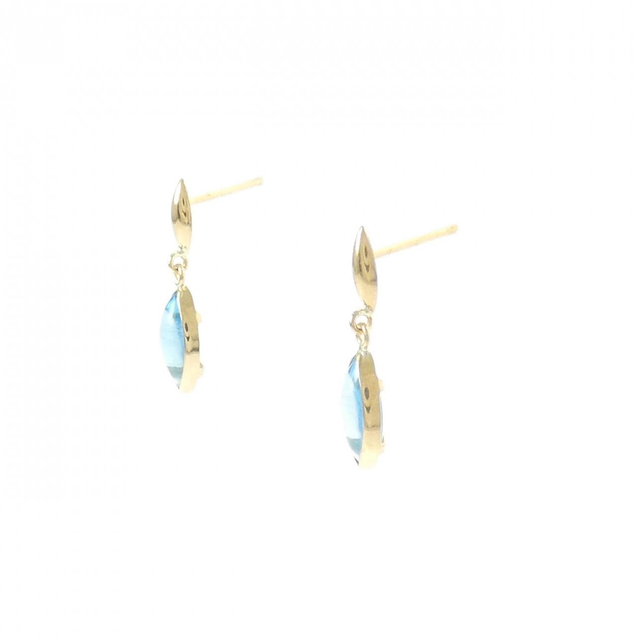 K18YG ブルートパーズ ピアス