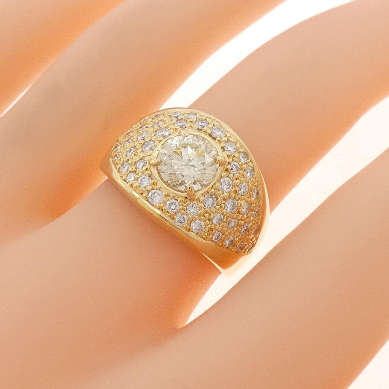 K18YG ダイヤモンド リング 1.172CT