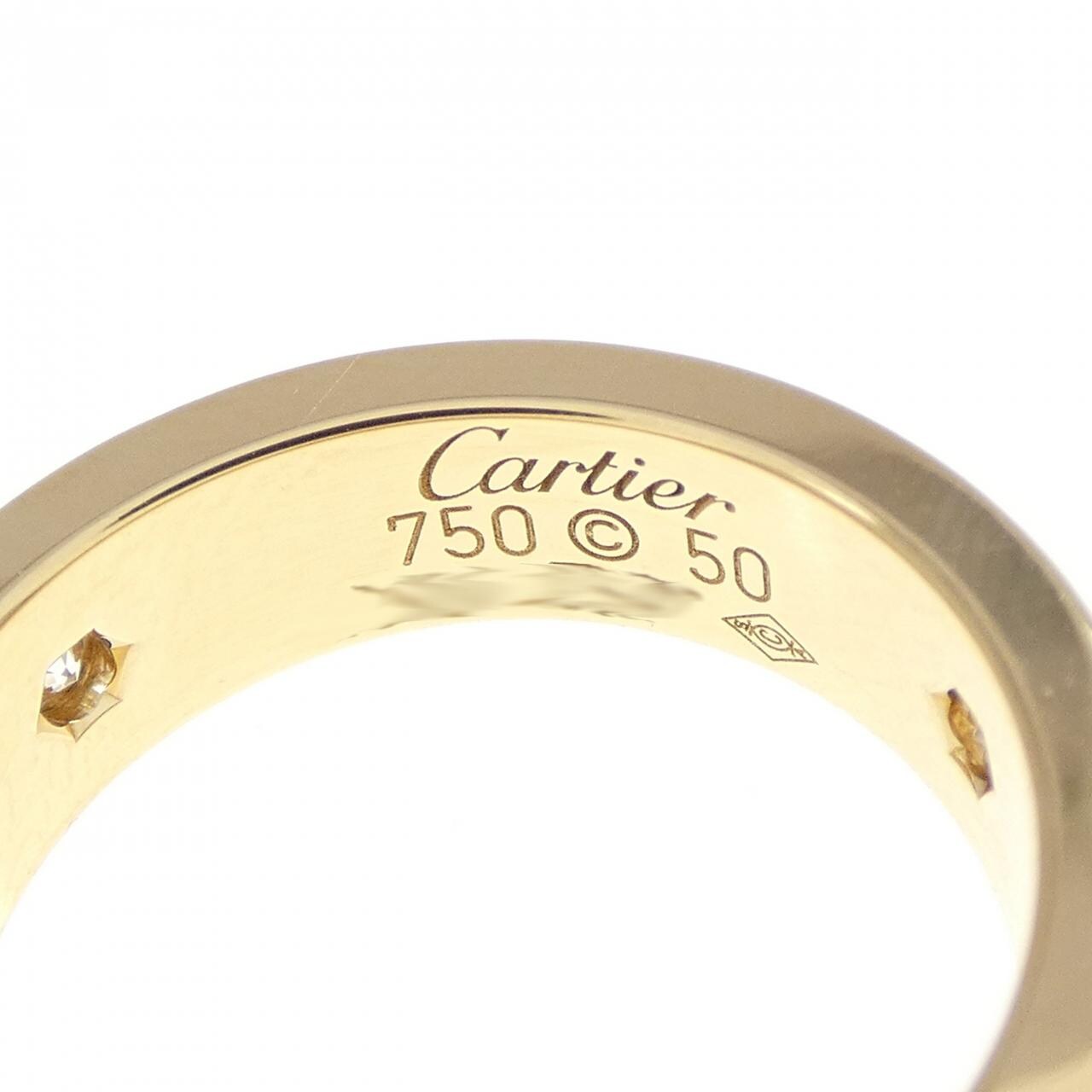 CARTIER LOVE half diamond ring