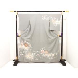 訪問着　友禅金彩加工　刺繍入りボカシ染
