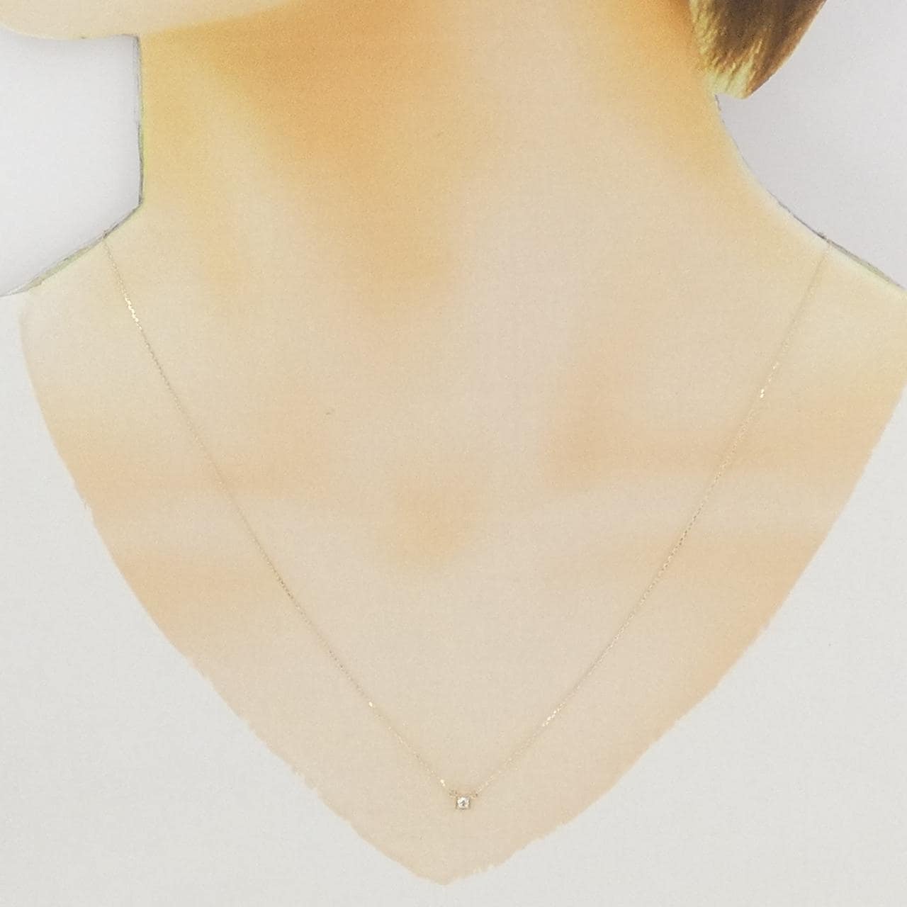 K10YG ダイヤモンド ネックレス 0.03CT
