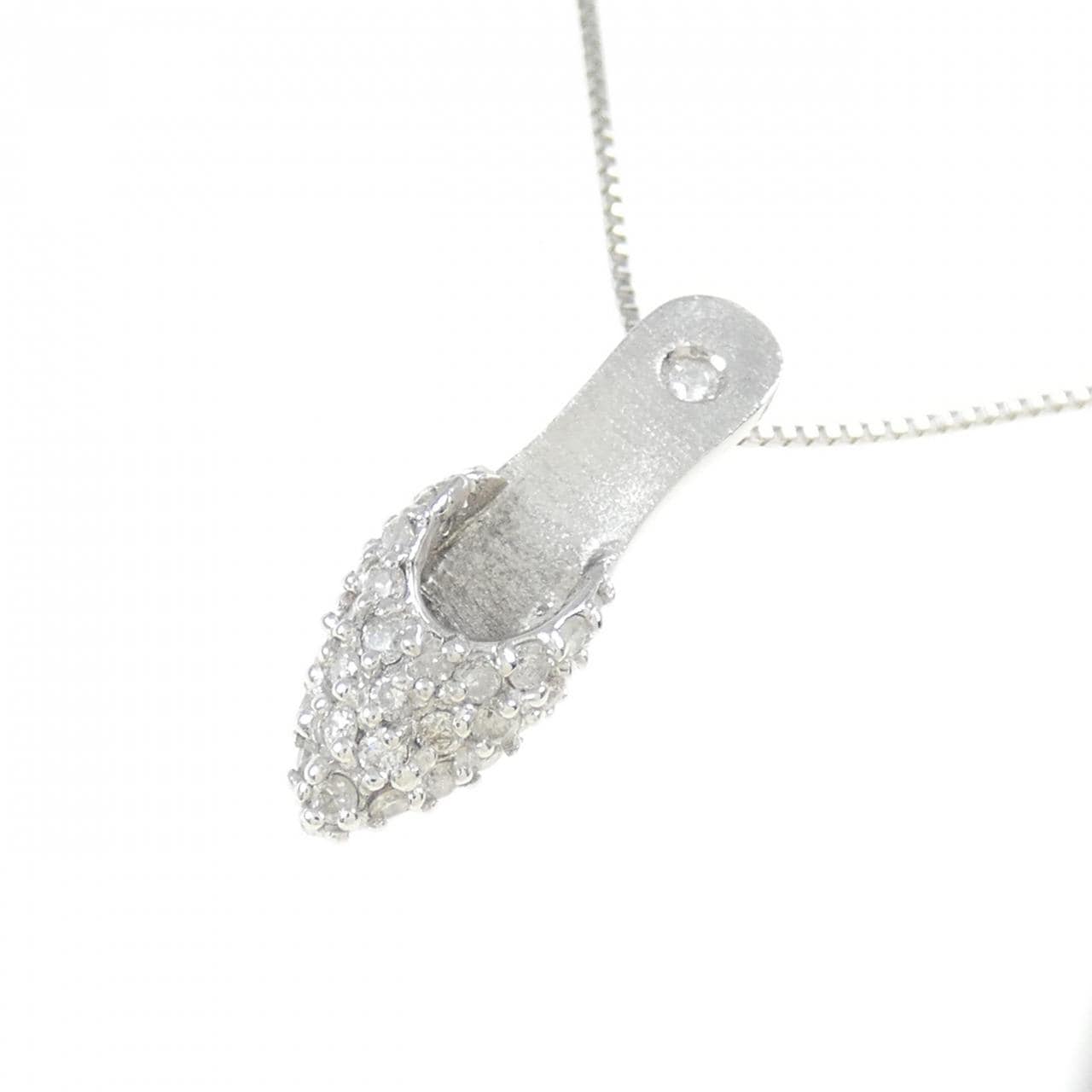 K18WG ダイヤモンド ネックレス 0.24CT