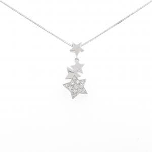 K18WG スター ダイヤモンド ネックレス 0.20CT