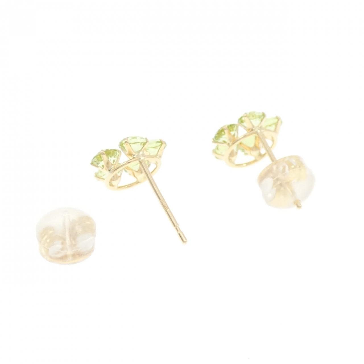 【新品】K18YG ペリドット ピアス