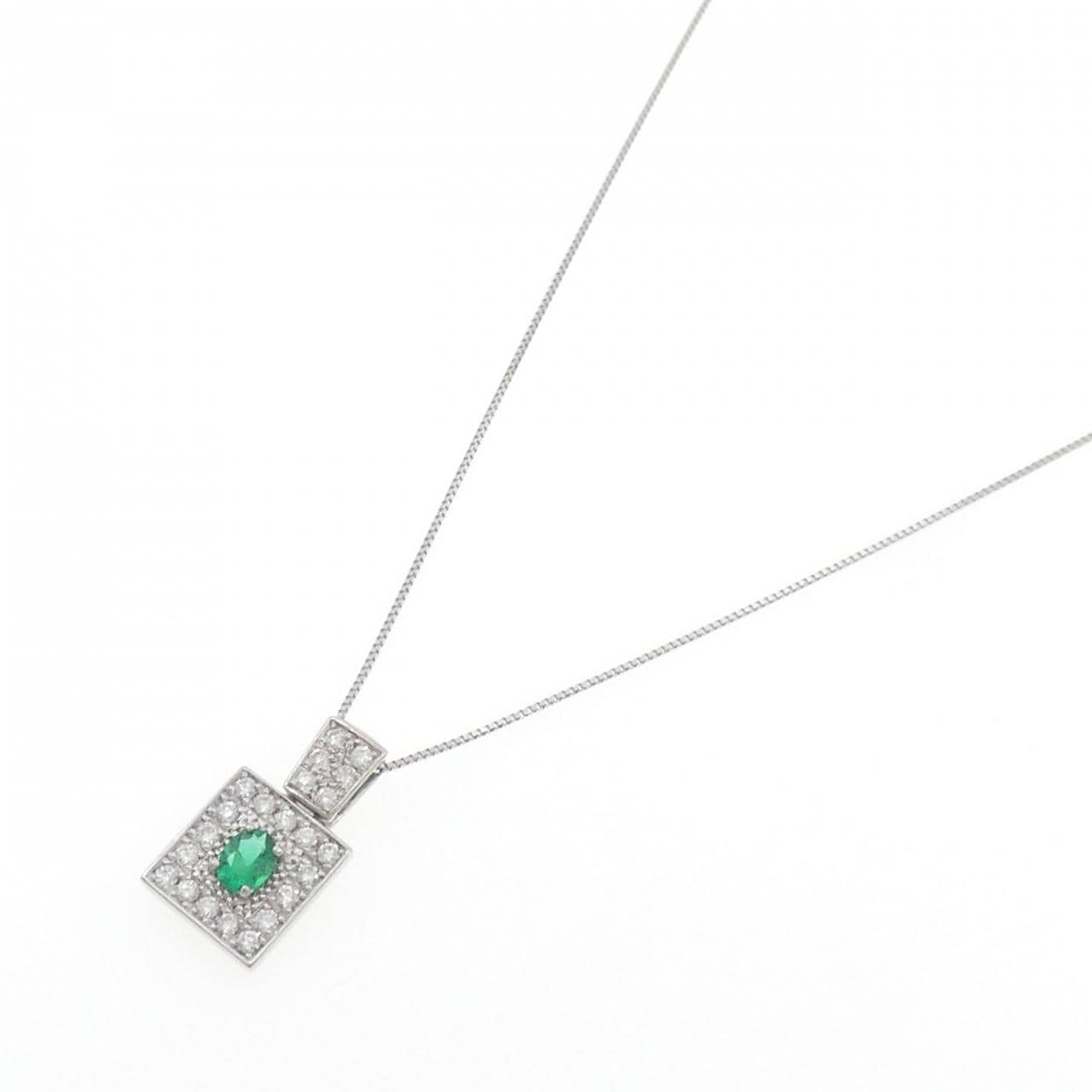 PT900/PT850 エメラルド ネックレス 0.345CT