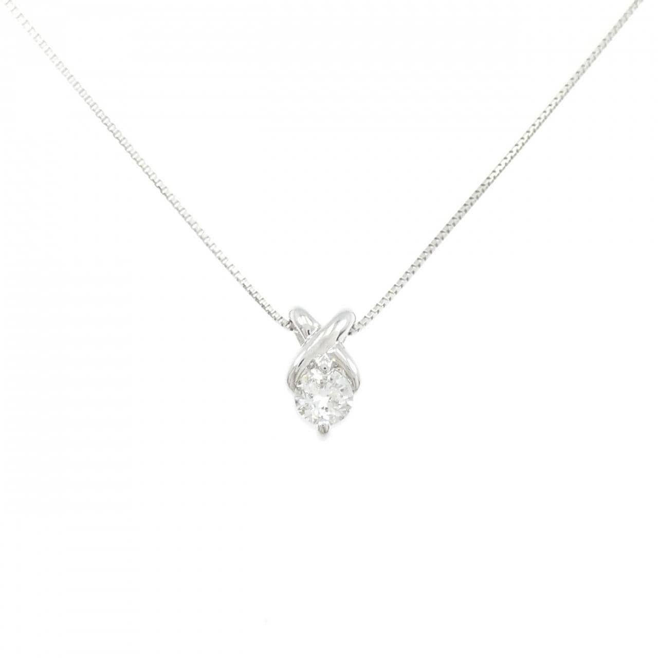 K18WG ダイヤモンド ネックレス 0.206CT