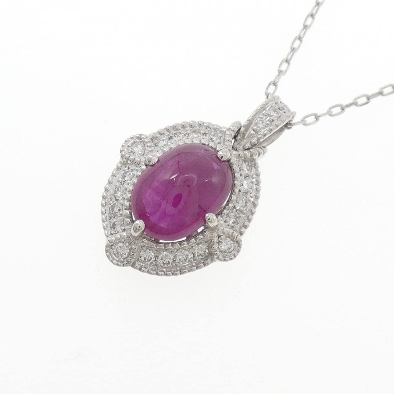 PT900/PT850 ルビー ネックレス 2.05CT