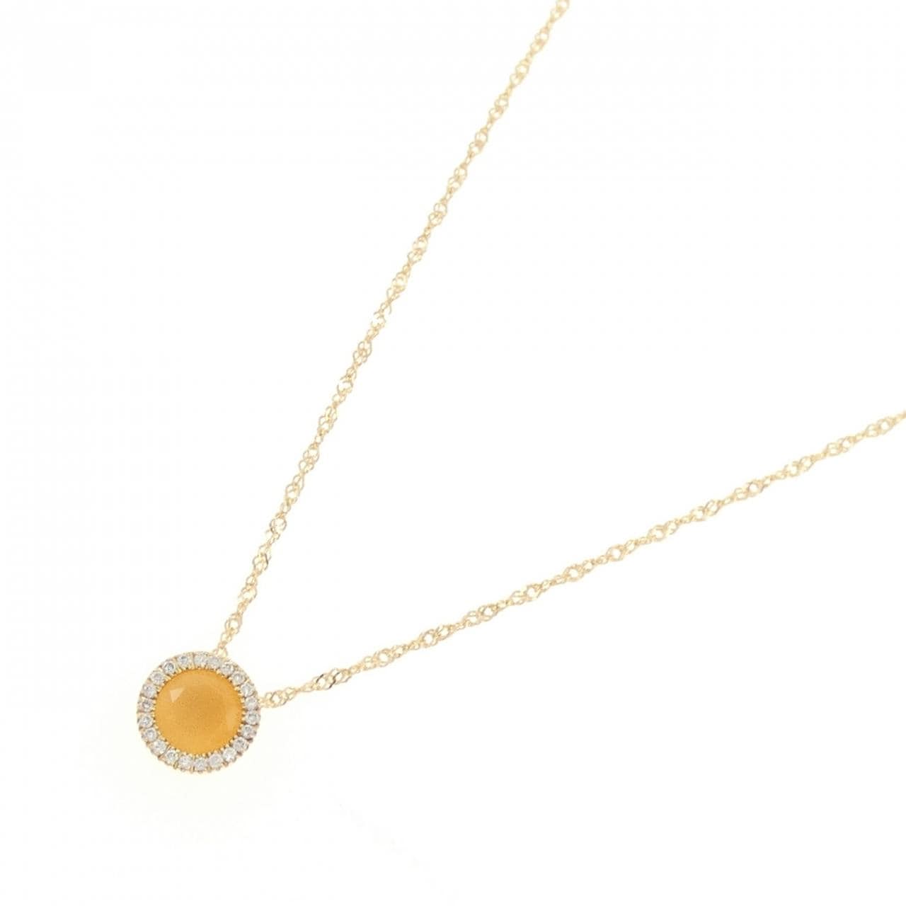 18KYG/K18YG Moonstone Necklace