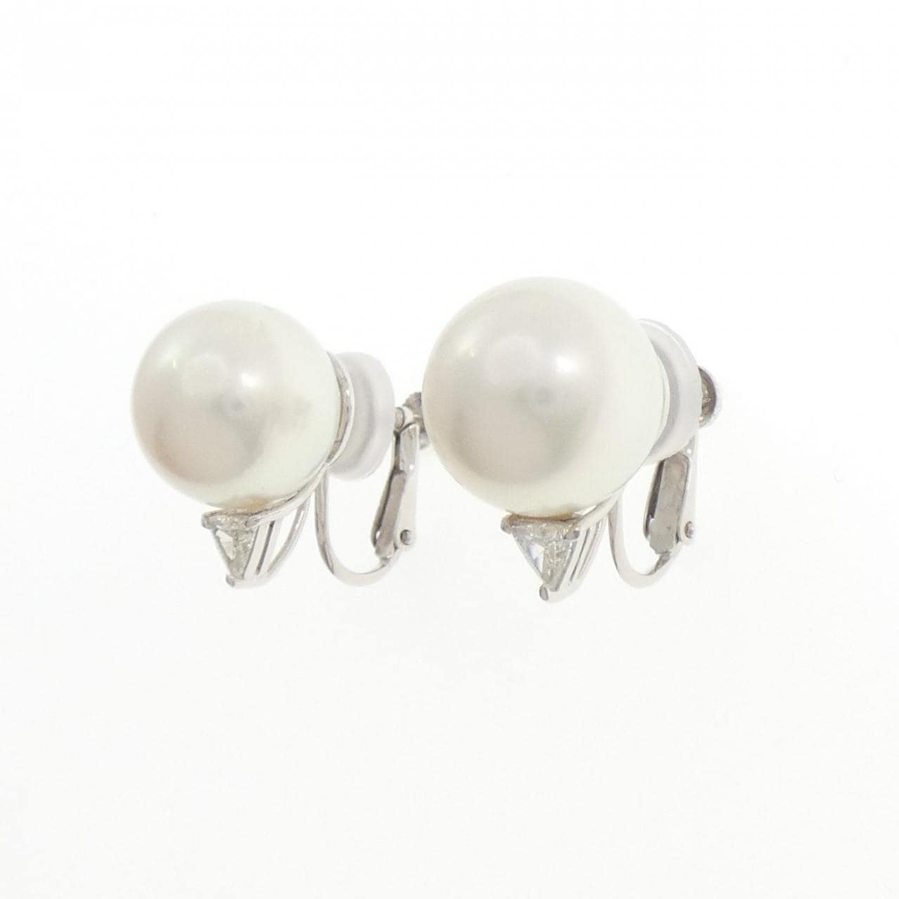 K14WG 白蝶パール イヤリング 13.2mm